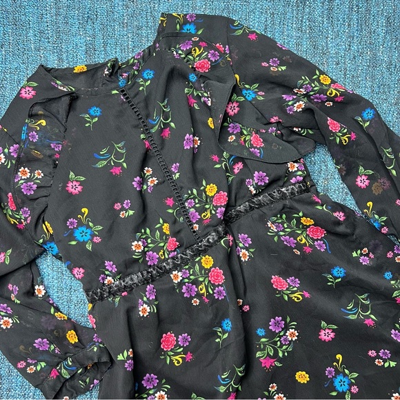 D-Signed Disney Coco Themed Floral Dress in Black Multicolor - Picture 2 of 6